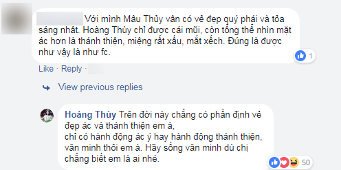 Hoàng Thùy đanh thép đáp trả khi bị dân mạng so sánh với Mâu Thủy và nhận xét mặt ác - Ảnh 1. Hoàng Thùy đanh thép đáp trả khi bị dân mạng so sánh với Mâu Thủy và nhận xét mặt ác - Ảnh 1.