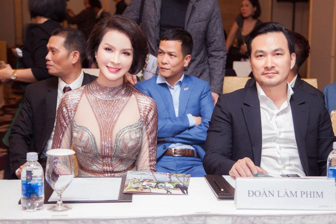Thanh Mai và Chi Bảo tại họp báo Tình khúc Bạch Dương.