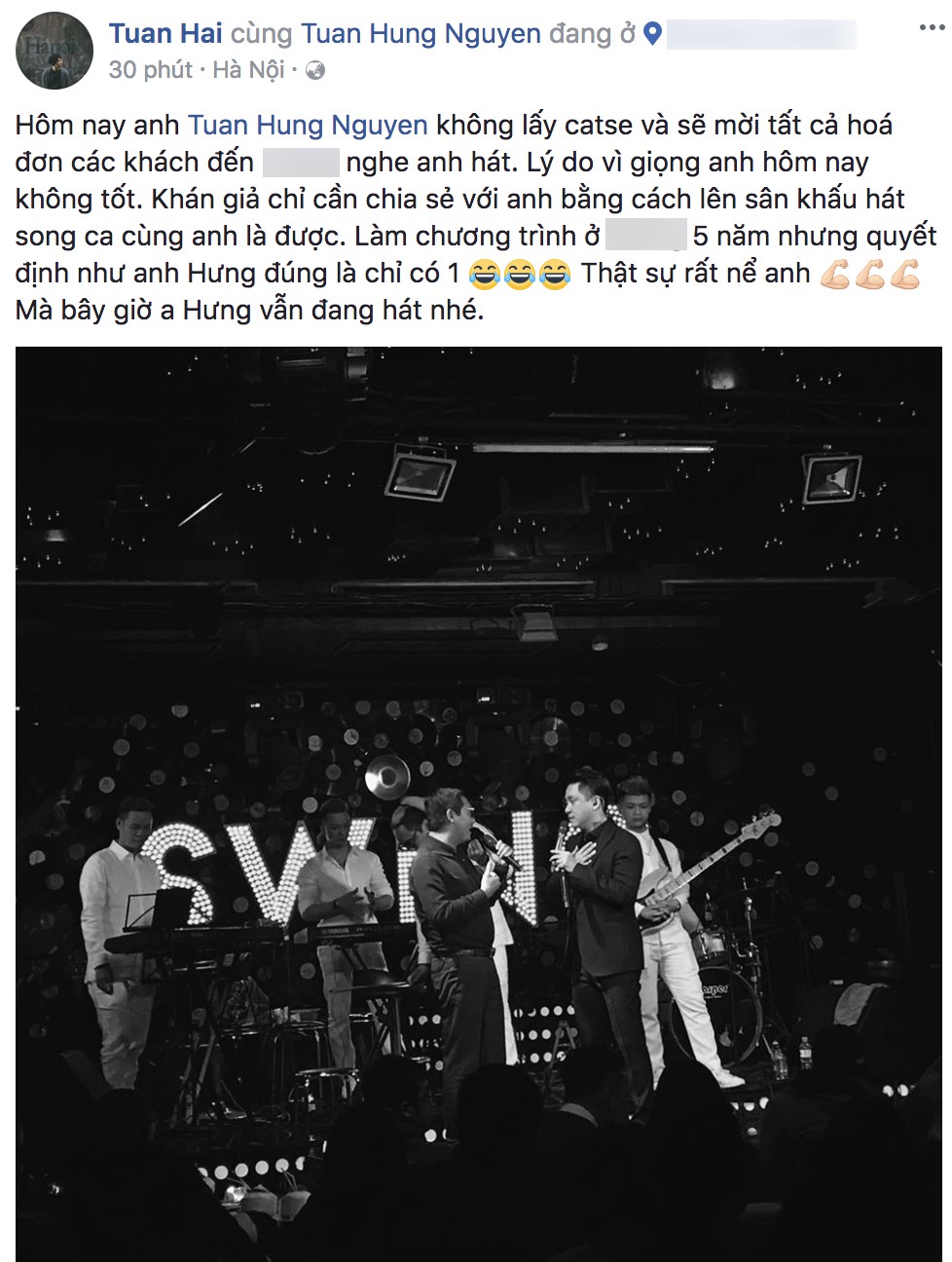 Gặp sự cố về giọng hát, Tuấn Hưng sẵn sàng không nhận cát-xê và mời nước trọn phòng trà - Ảnh 1.