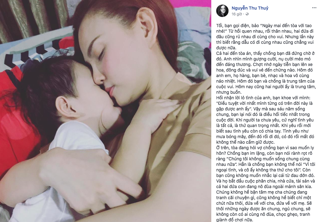 Thu Thủy chia sẻ câu chuyện cuộc hôn nhân tan vỡ do chồng ngoại tình khiến công chúng xót xa - Ảnh 1. Thu Thủy chia sẻ câu chuyện cuộc hôn nhân tan vỡ do chồng ngoại tình khiến công chúng xót xa - Ảnh 1.