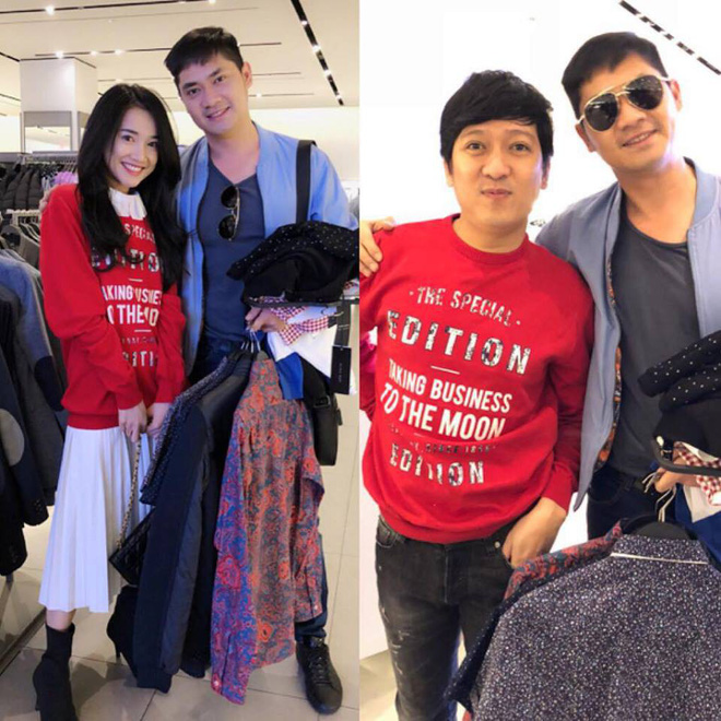 Diện đồ đôi và cố tình không chụp hình chung nhưng Trường Giang - Nhã Phương vẫn bị đồng nghiệp đưa lên sóng - Ảnh 1.